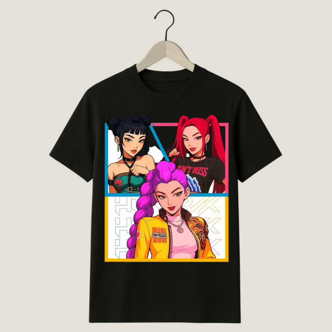 Polera infantil Algodón - Las guerreras kpop